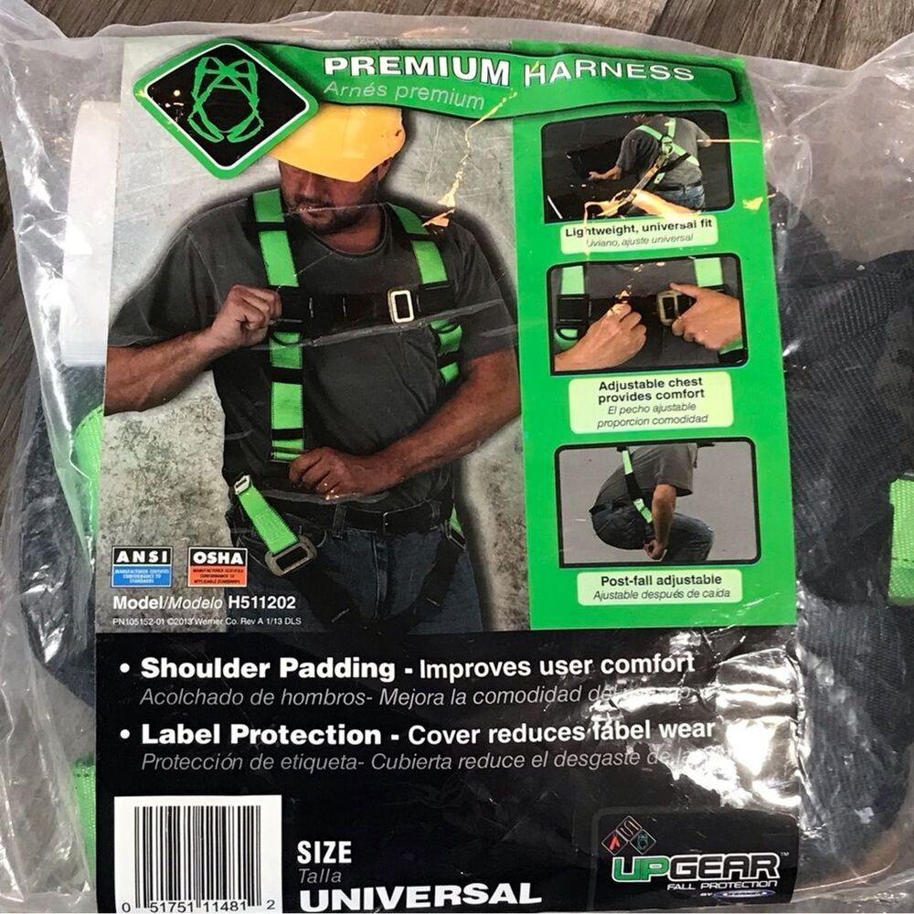 UPGEAR Fall Protection by Werner Premium Harness Model H511202 Universal Sizing